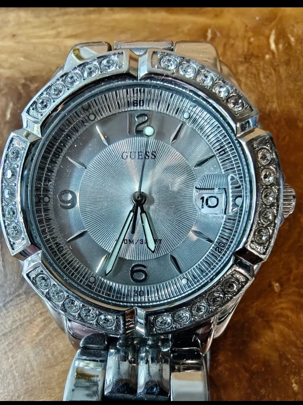GUESS Silver Crystal Accent Women's Watch